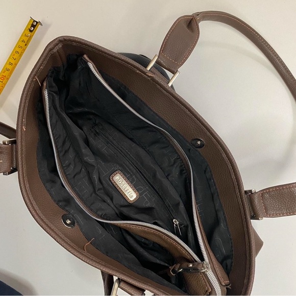 Rosetti Janet Tote Bag Faux Leather Black & Brown EUC - Picture 5 of 5